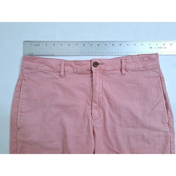 Tailor Vintage Chino Shorts Men's Size 36 Pink Linen Cotton Blend Bermuda - Picture 7 of 9
